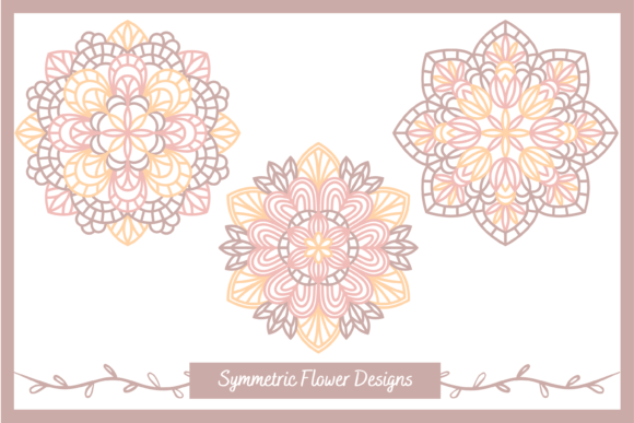 Download Geometric Symmetric Flowers Clipart - Premium Resources