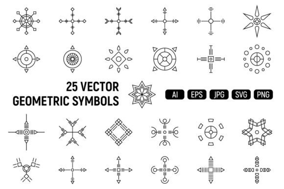 Download 25 Abstract Geometric Symmetric Shapes - Symmetric Collection