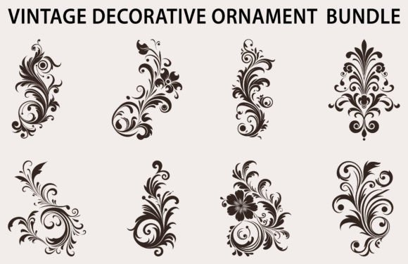 Download Vintage Design Element Vector Bundle - Design element Collection